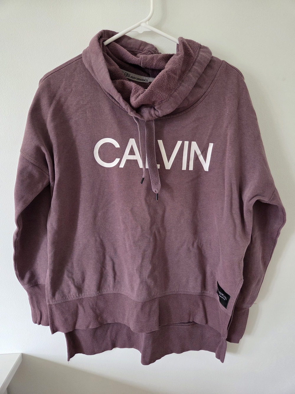 ​Calvin Klein Performance Mauve Pink Funnel Neck Hoodie Sweatshirt Medium M